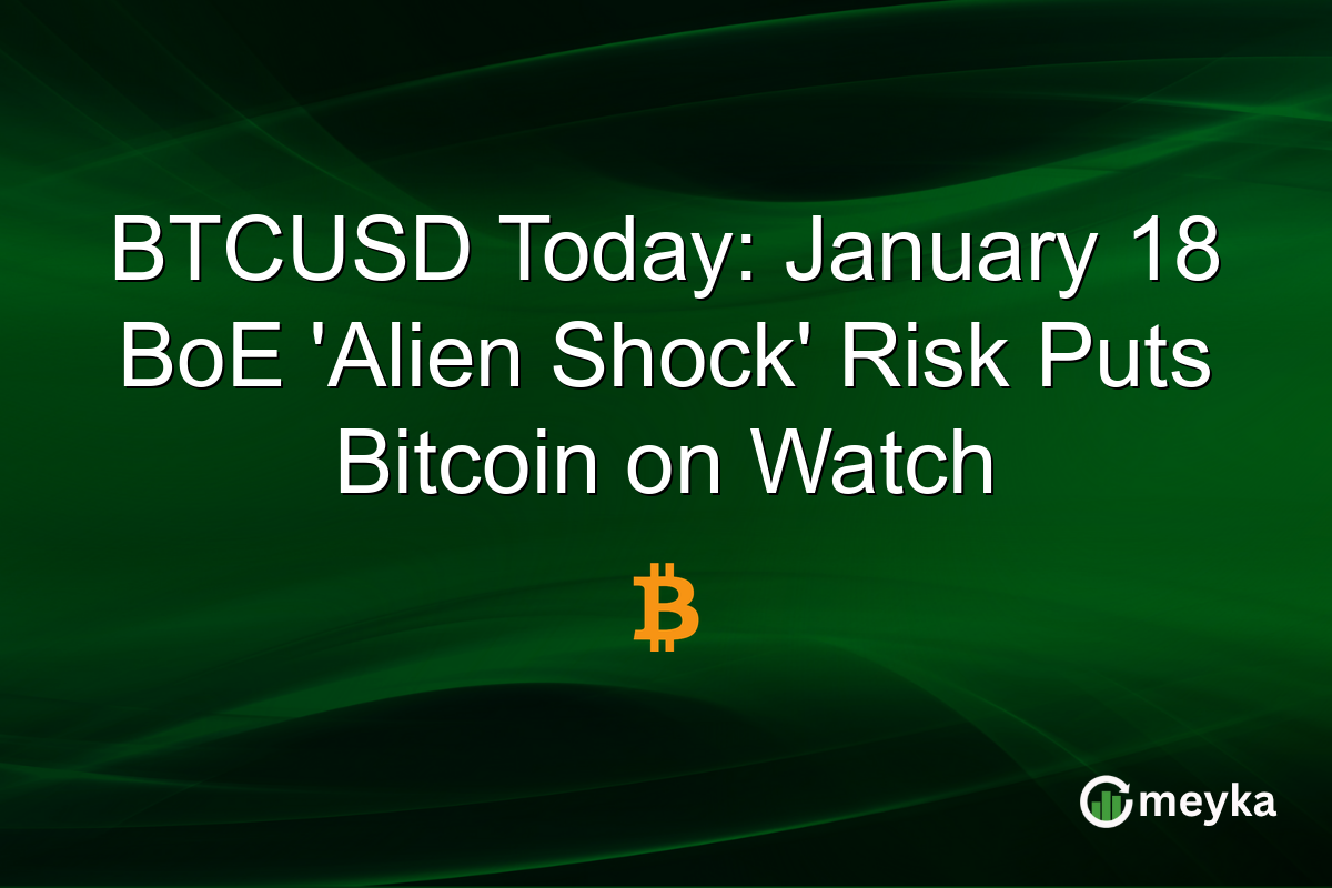 BTCUSD Today: January 18 BoE 'Alien Shock' Risk Puts Bitcoin on Watch