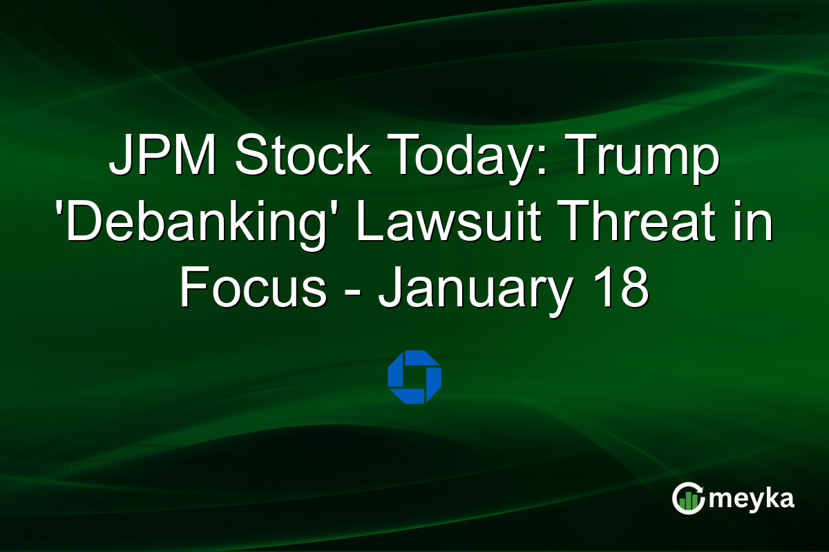 JPM Stock Today: Trump 'Debanking' Lawsuit Threat in Focus - January 18