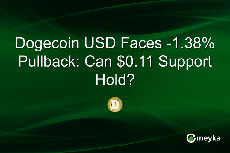 Dogecoin USD Faces -1.38% Pullback: Can $0.11 Support Hold?