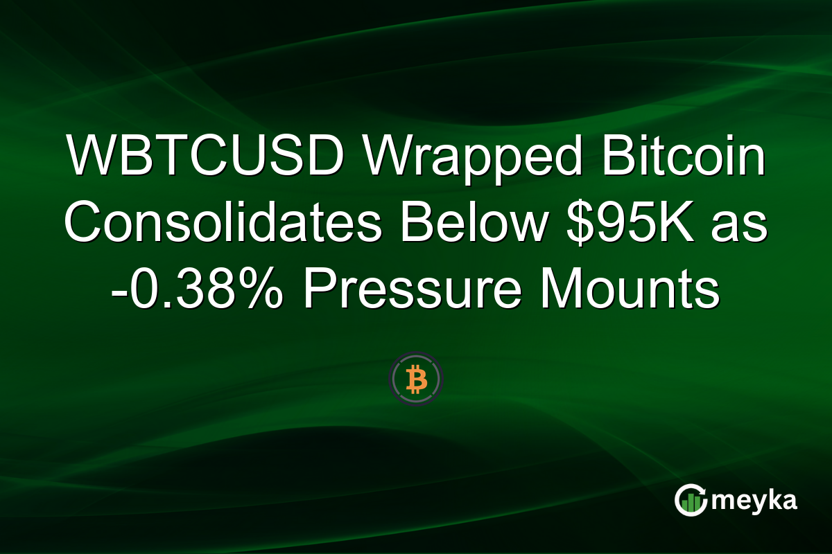 WBTCUSD Wrapped Bitcoin Consolidates Below $95K as -0.38% Pressure Mounts
