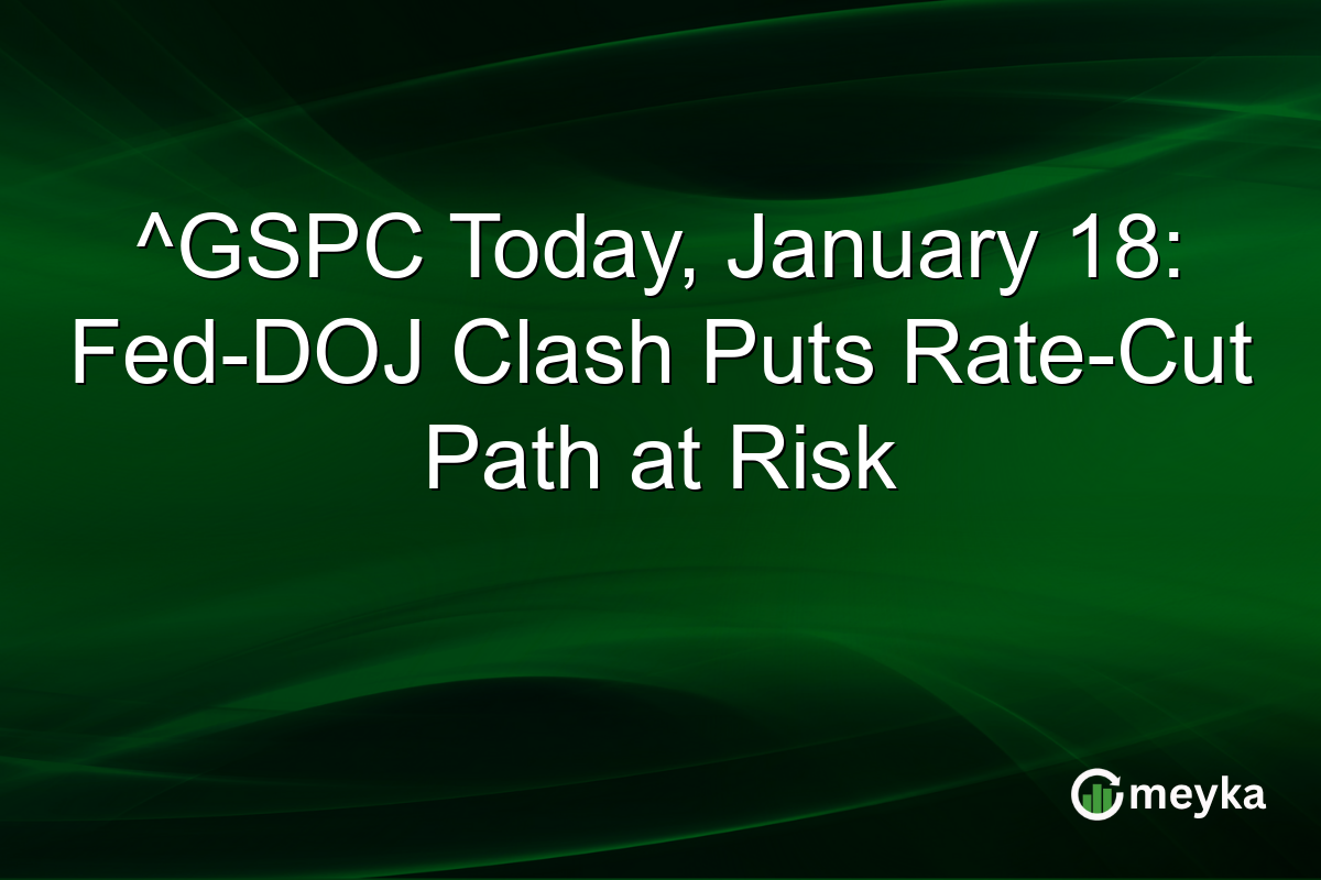 ^GSPC Today, January 18: Fed-DOJ Clash Puts Rate-Cut Path at Risk