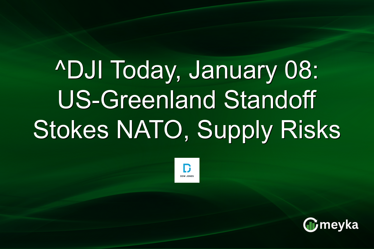 ^DJI Today, January 08: US-Greenland Standoff Stokes NATO, Supply Risks