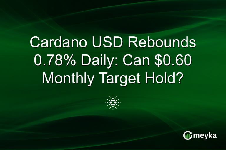 Cardano USD Rebounds 0.78% Daily: Can $0.60 Monthly Target Hold?