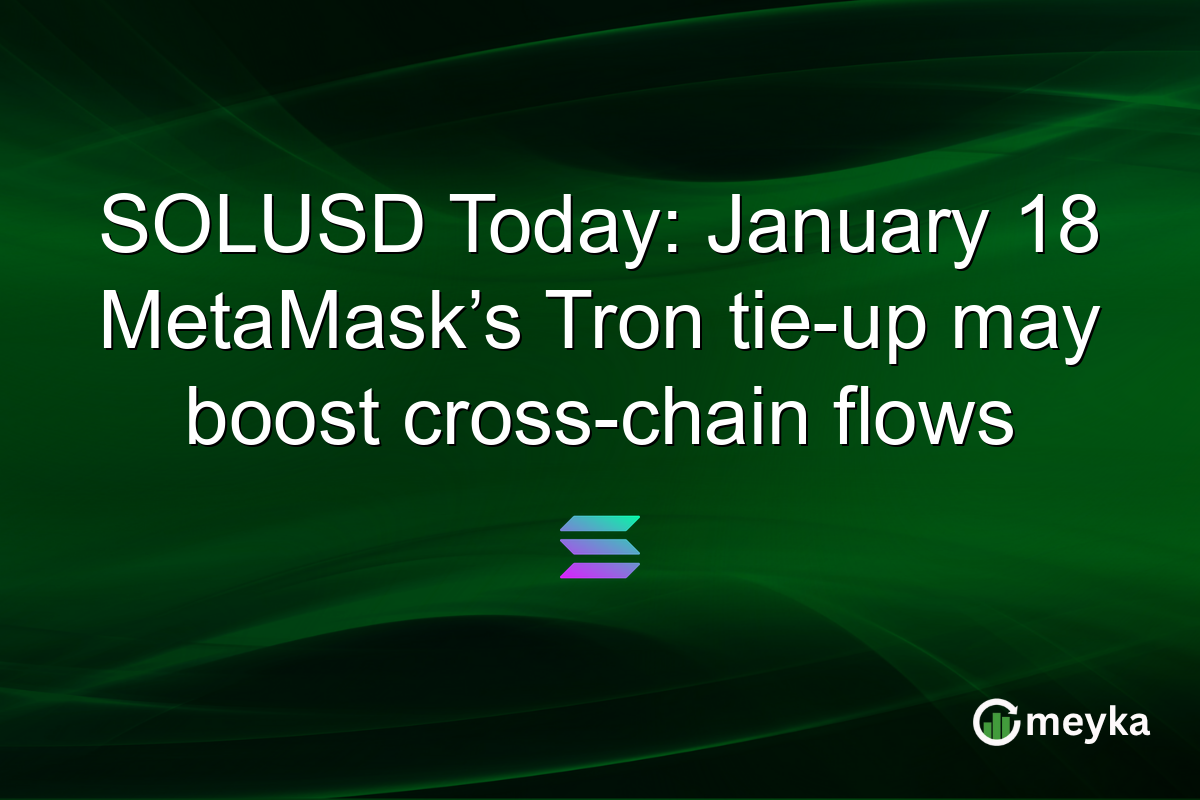 SOLUSD Today: January 18 MetaMask’s Tron tie-up may boost cross-chain flows