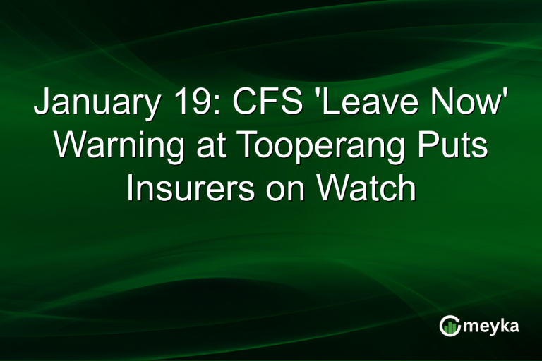 January 19: CFS 'Leave Now' Warning at Tooperang Puts Insurers on Watch