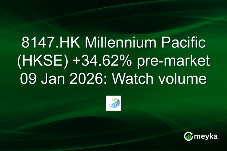 8147.HK Millennium Pacific (HKSE) +34.62% pre-market 09 Jan 2026: Watch volume