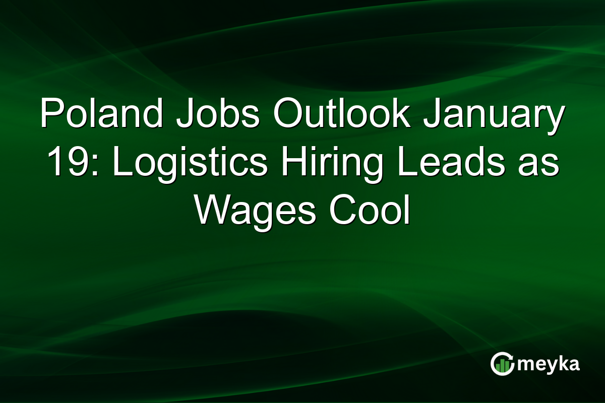 Poland Jobs Outlook January 19: Logistics Hiring Leads as Wages Cool