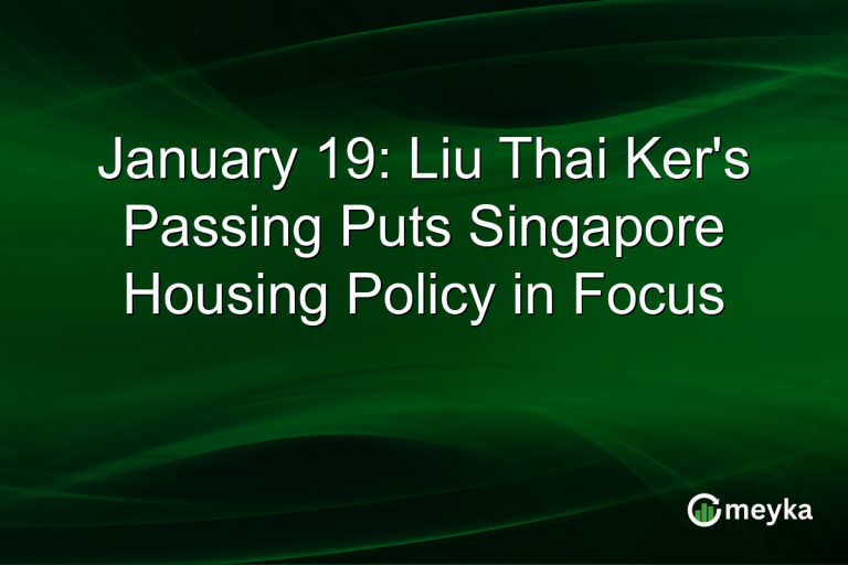 January 19: Liu Thai Ker's Passing Puts Singapore Housing Policy in Focus