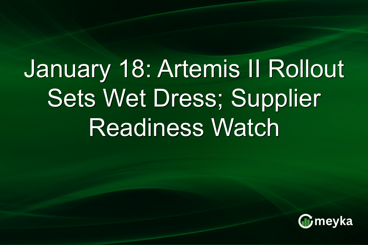 January 18: Artemis II Rollout Sets Wet Dress; Supplier Readiness Watch