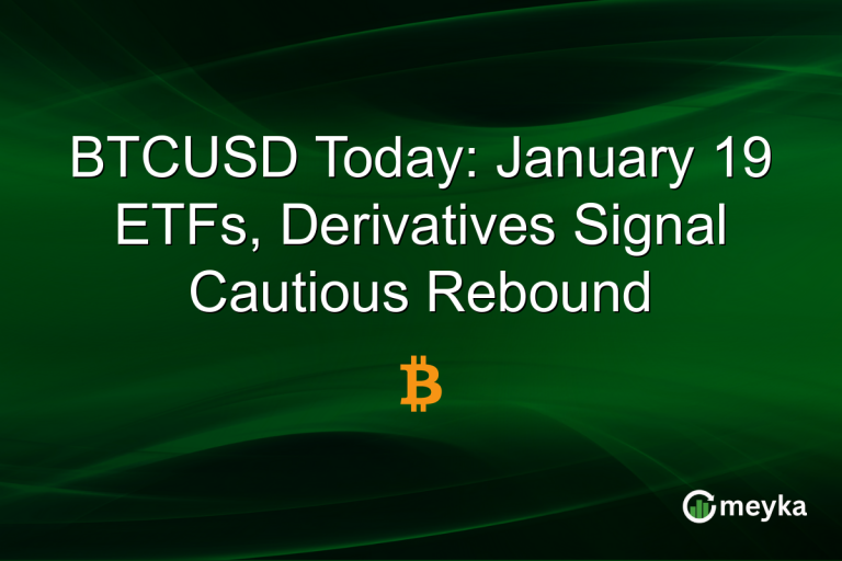 BTCUSD Today: January 19 ETFs, Derivatives Signal Cautious Rebound