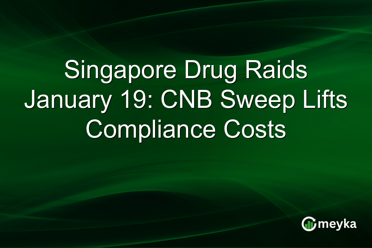 Singapore Drug Raids January 19: CNB Sweep Lifts Compliance Costs