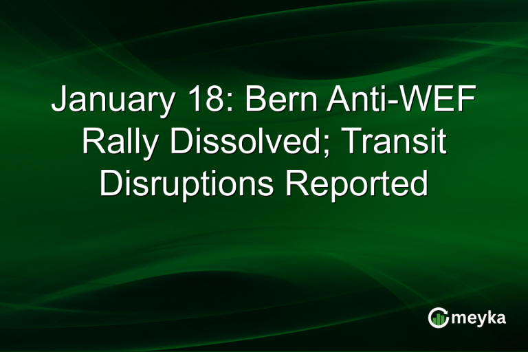January 18: Bern Anti-WEF Rally Dissolved; Transit Disruptions Reported