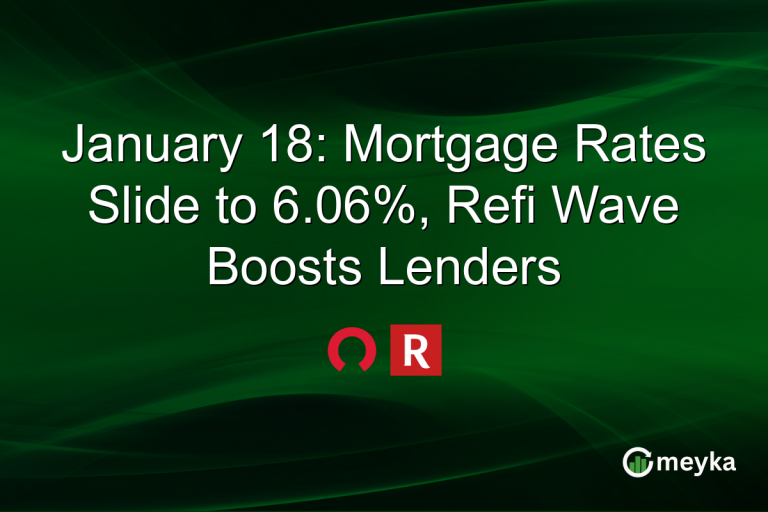 January 18: Mortgage Rates Slide to 6.06%, Refi Wave Boosts Lenders