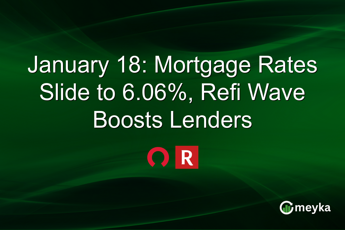 January 18: Mortgage Rates Slide to 6.06%, Refi Wave Boosts Lenders