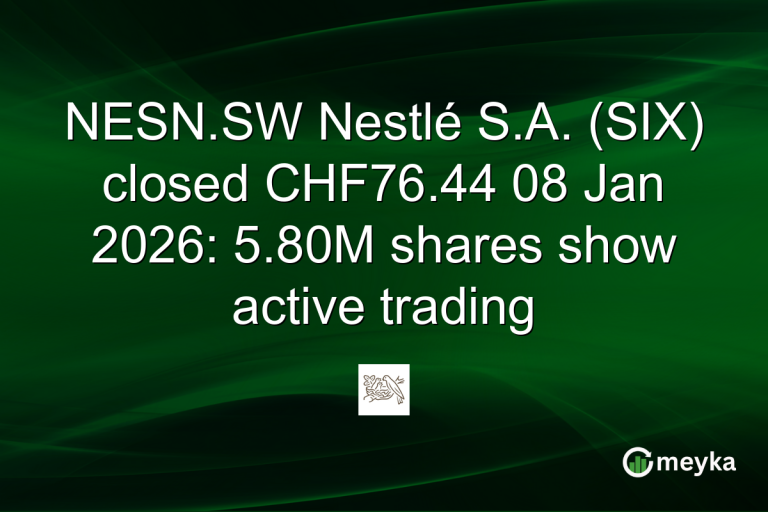 NESN.SW Nestlé S.A. (SIX) closed CHF76.44 08 Jan 2026: 5.80M shares show active trading