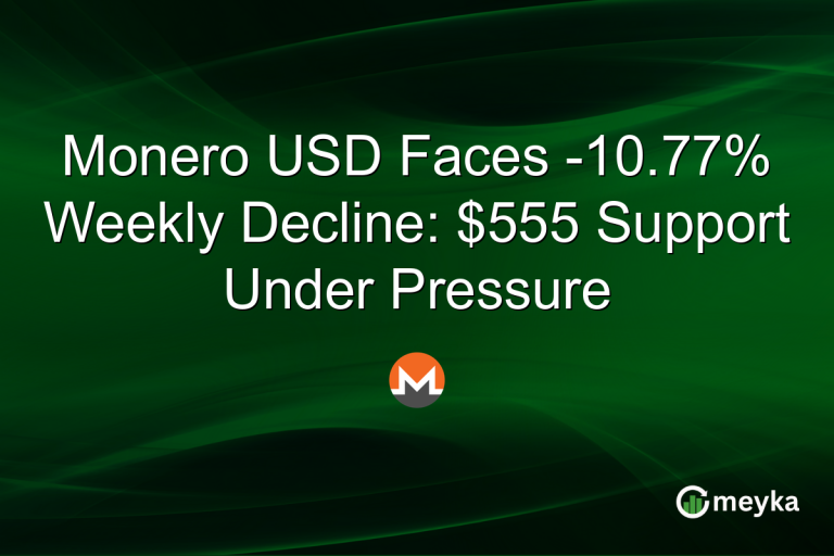 Monero USD Faces -10.77% Weekly Decline: $555 Support Under Pressure