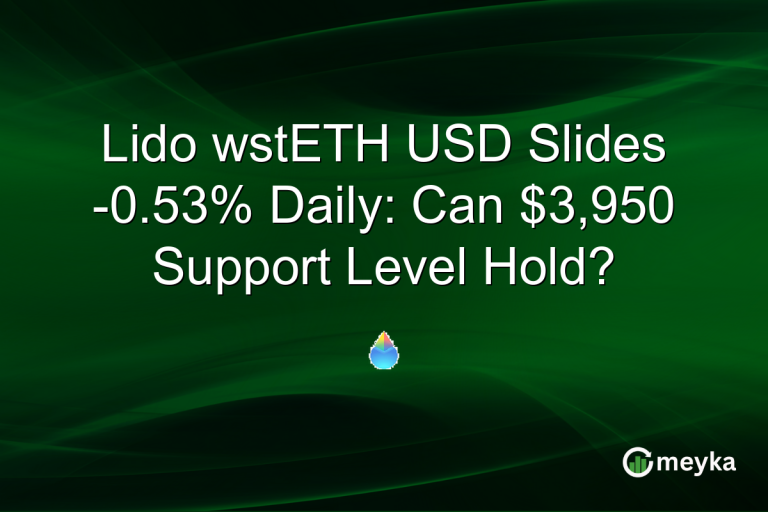 Lido wstETH USD Slides -0.53% Daily: Can $3,950 Support Level Hold?