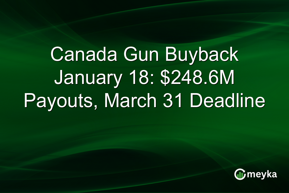 Canada Gun Buyback January 18: $248.6M Payouts, March 31 Deadline