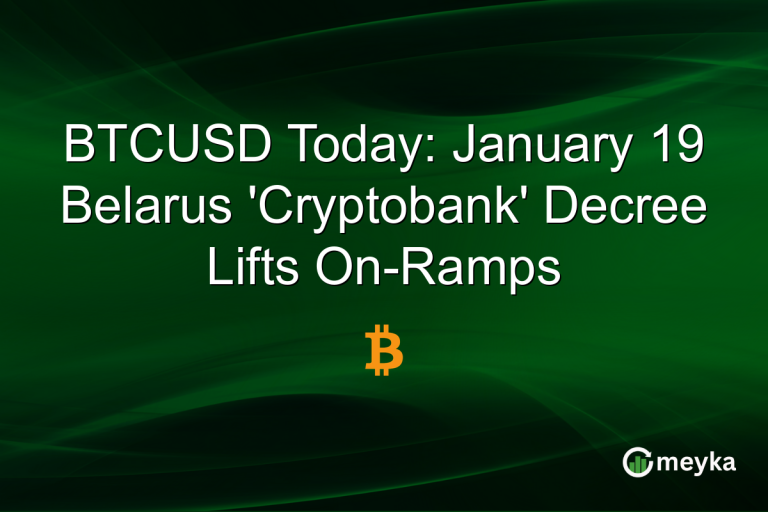 BTCUSD Today: January 19 Belarus 'Cryptobank' Decree Lifts On-Ramps