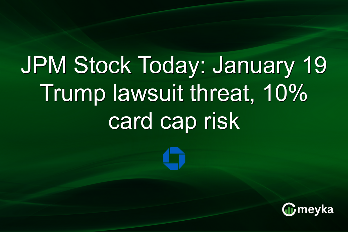 JPM Stock Today: January 19 Trump lawsuit threat, 10% card cap risk