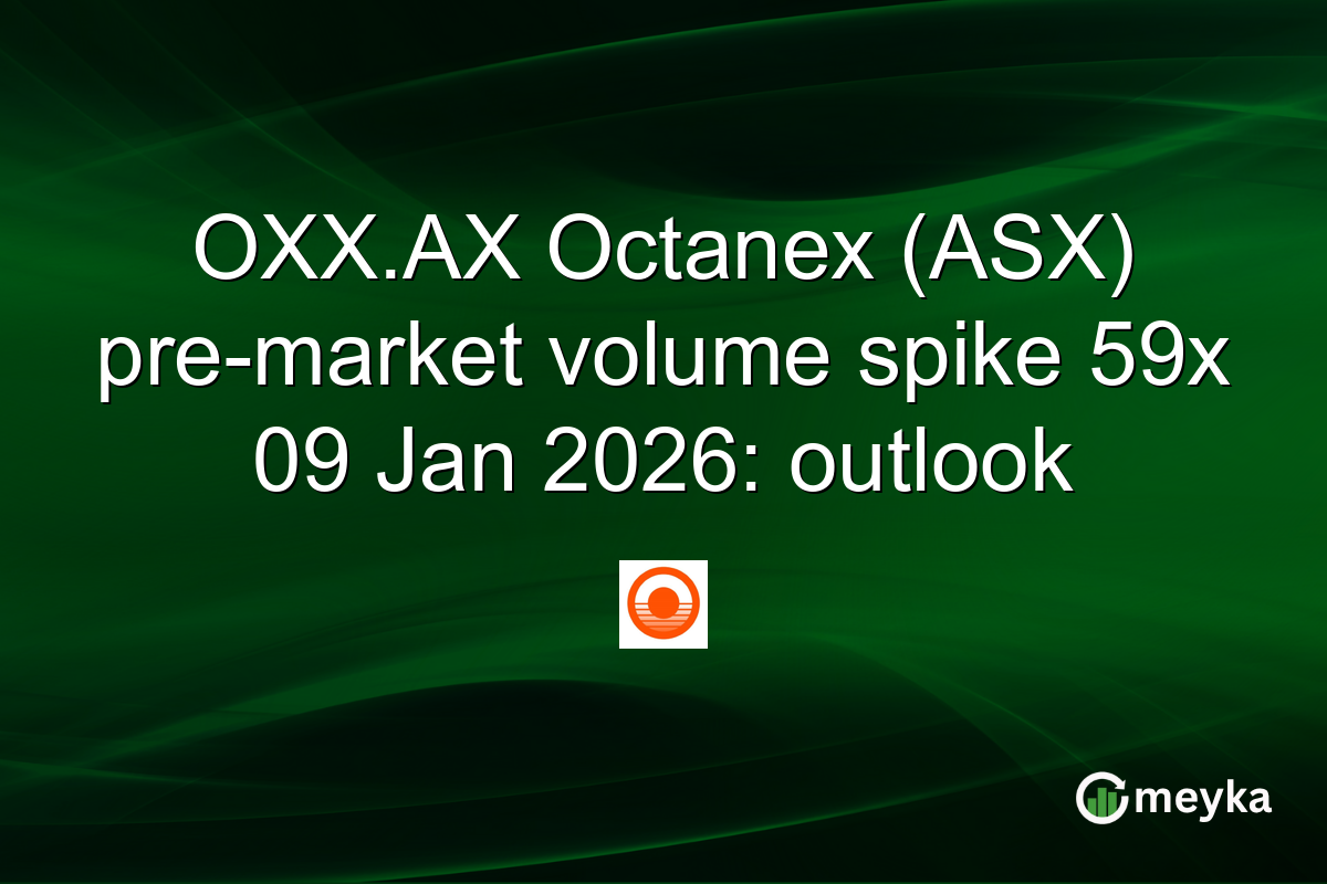 OXX.AX Octanex (ASX) pre-market volume spike 59x 09 Jan 2026: outlook
