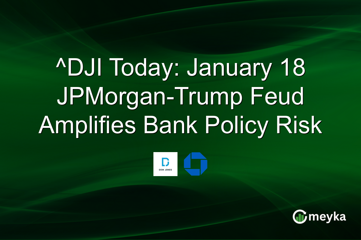 ^DJI Today: January 18 JPMorgan-Trump Feud Amplifies Bank Policy Risk