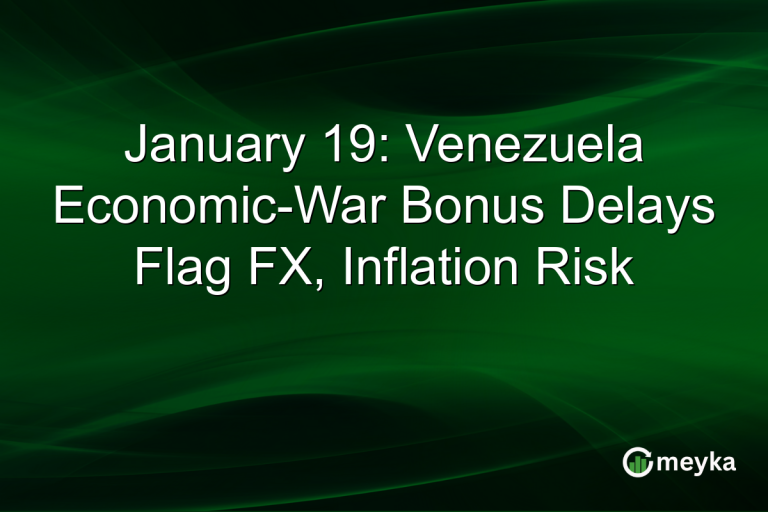 January 19: Venezuela Economic-War Bonus Delays Flag FX, Inflation Risk