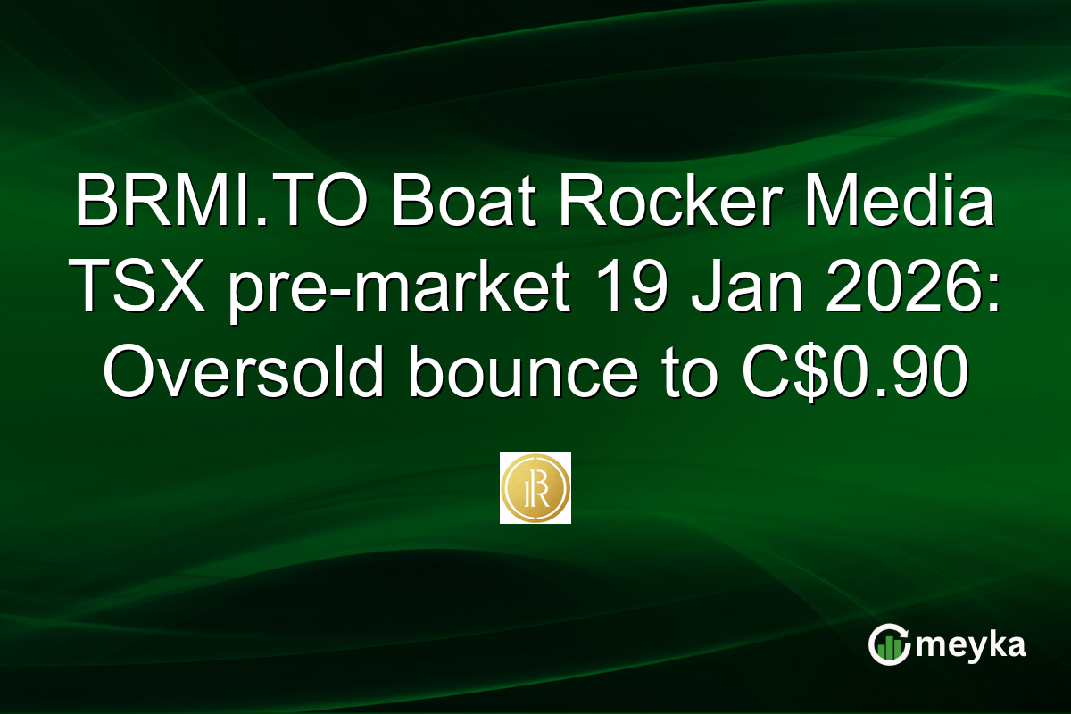BRMI.TO Boat Rocker Media TSX pre-market 19 Jan 2026: Oversold bounce to C$0.90