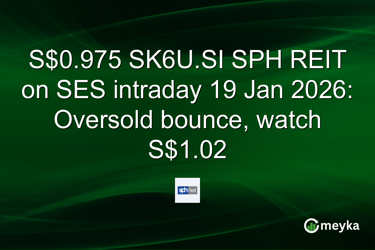 S$0.975 SK6U.SI SPH REIT on SES intraday 19 Jan 2026: Oversold bounce, watch S$1.02