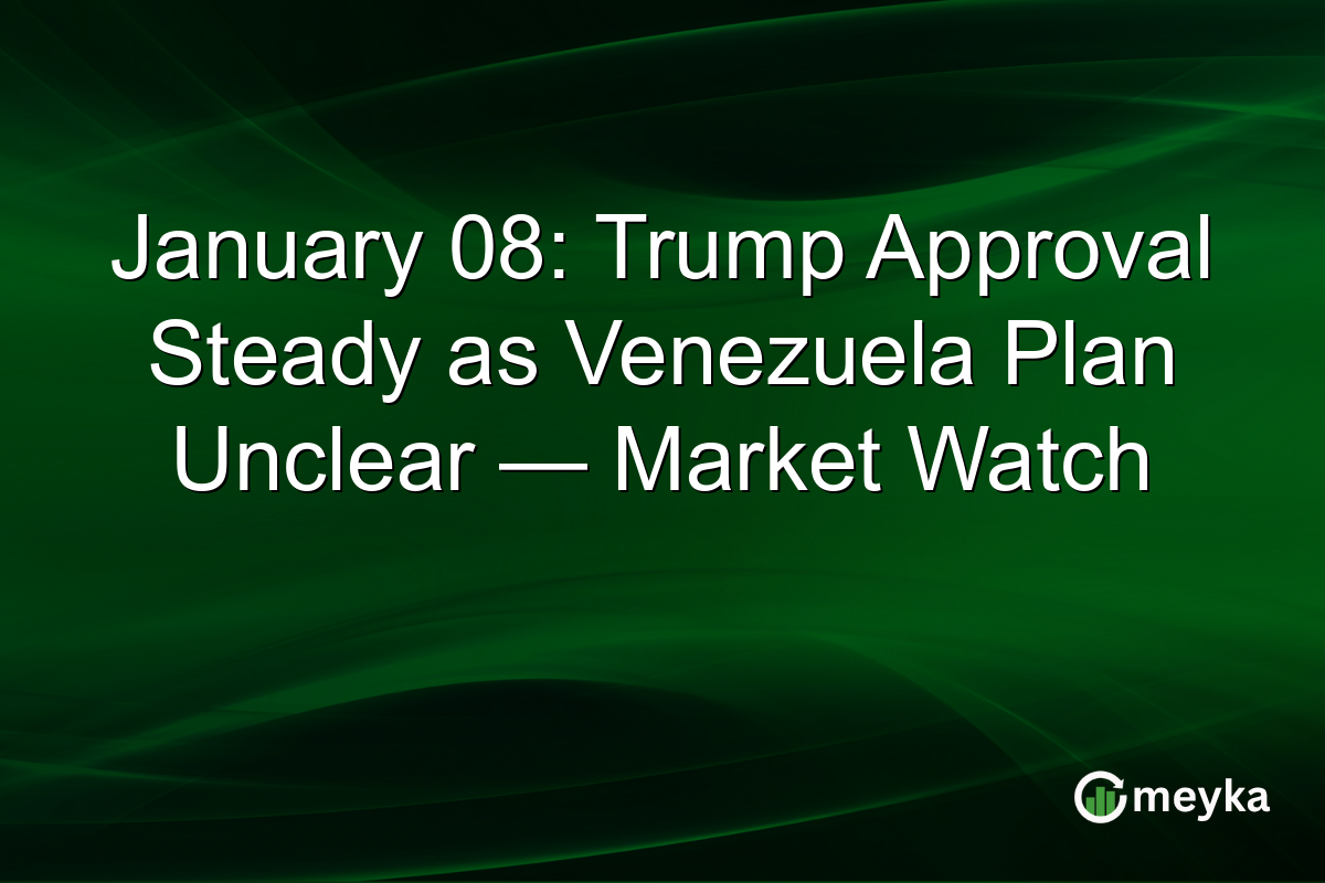 January 08: Trump Approval Steady as Venezuela Plan Unclear — Market Watch