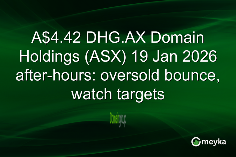 A$4.42 DHG.AX Domain Holdings (ASX) 19 Jan 2026 after-hours: oversold bounce, watch targets
