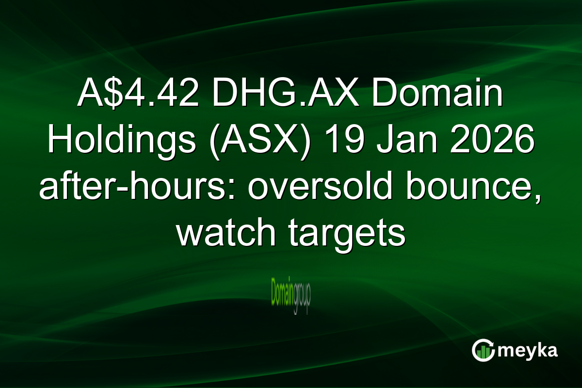 A$4.42 DHG.AX Domain Holdings (ASX) 19 Jan 2026 after-hours: oversold bounce, watch targets