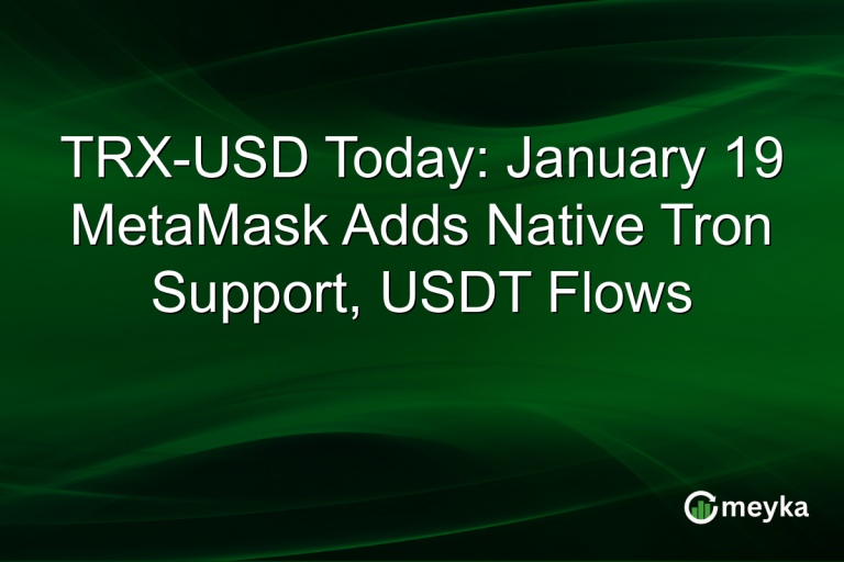 TRX-USD Today: January 19 MetaMask Adds Native Tron Support, USDT Flows