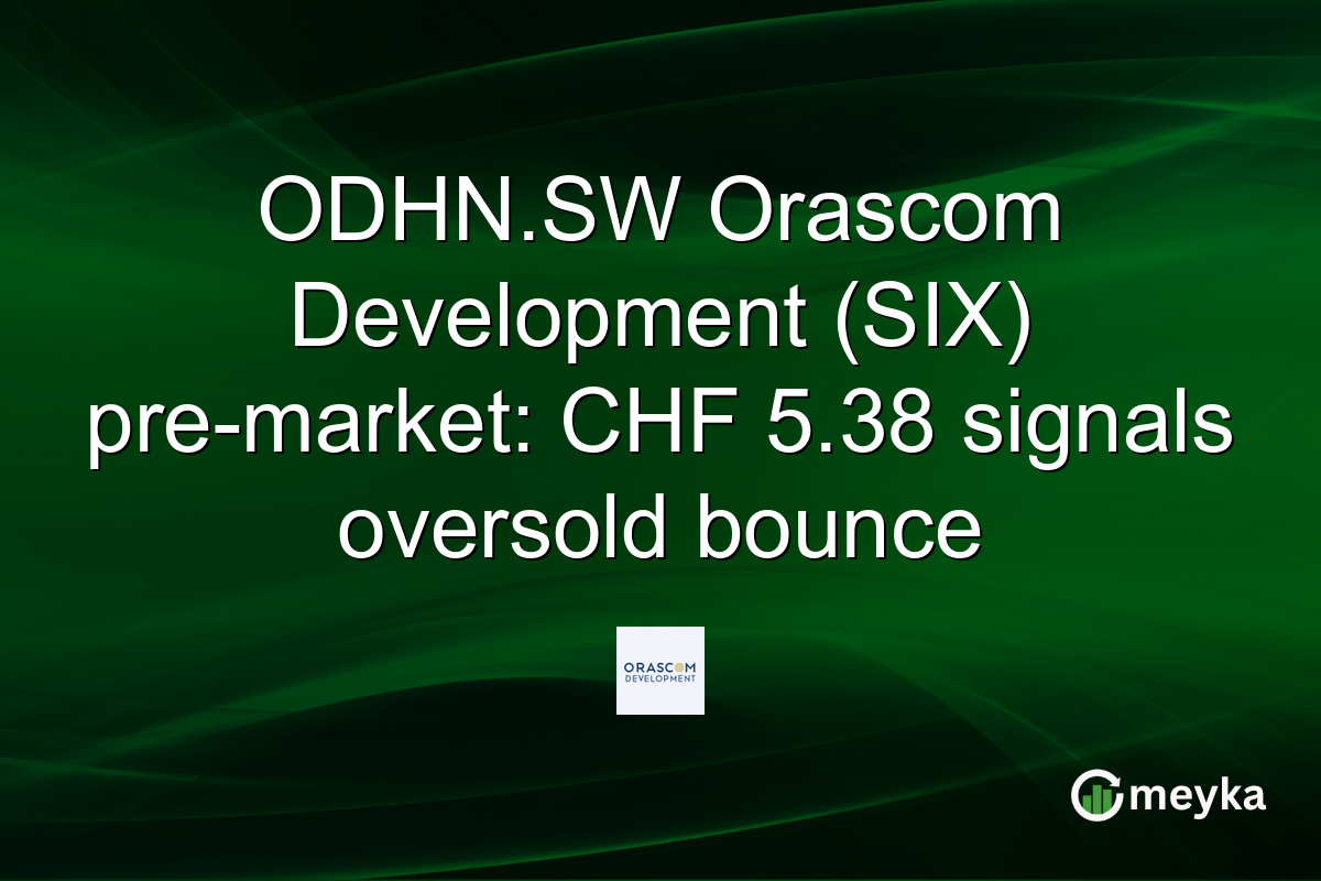 ODHN.SW Orascom Development (SIX) pre-market: CHF 5.38 signals oversold bounce