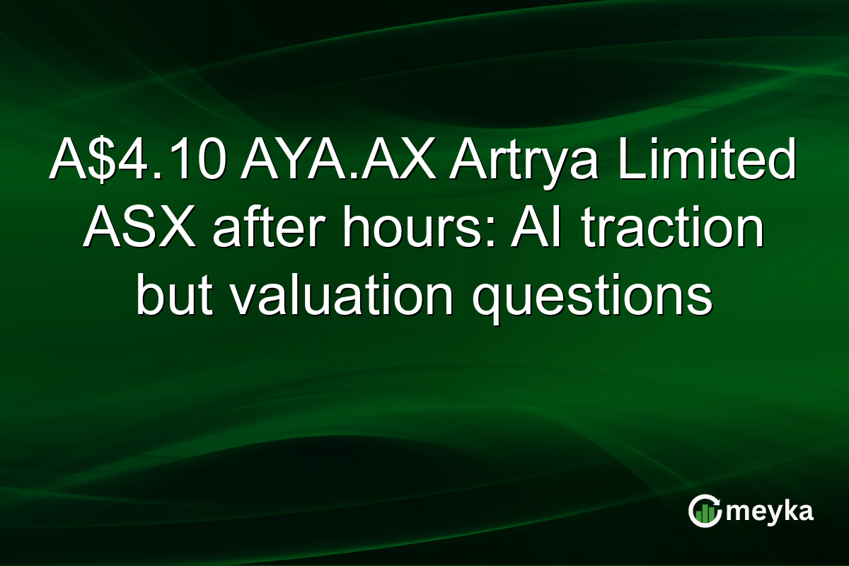 A$4.10 AYA.AX Artrya Limited ASX after hours: AI traction but valuation questions
