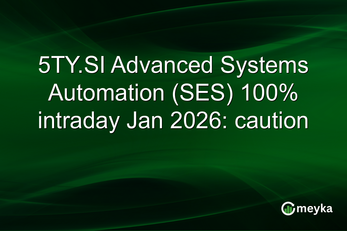 5TY.SI Advanced Systems Automation (SES) 100% intraday Jan 2026: caution