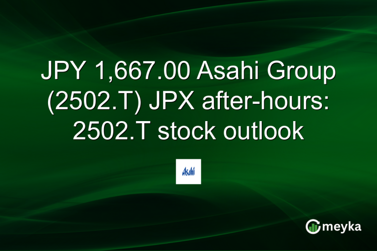 JPY 1,667.00 Asahi Group (2502.T) JPX after-hours: 2502.T stock outlook