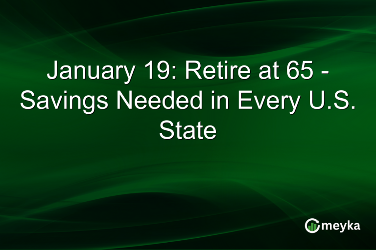 January 19: Retire at 65 - Savings Needed in Every U.S. State