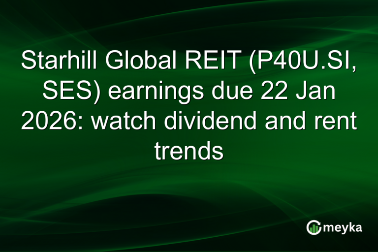 Starhill Global REIT (P40U.SI, SES) earnings due 22 Jan 2026: watch dividend and rent trends