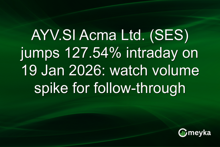 AYV.SI Acma Ltd. (SES) jumps 127.54% intraday on 19 Jan 2026: watch volume spike for follow-through