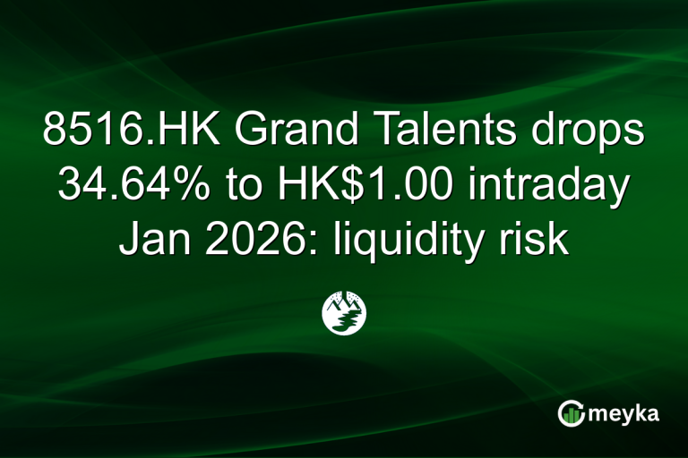 8516.HK Grand Talents drops 34.64% to HK$1.00 intraday Jan 2026: liquidity risk