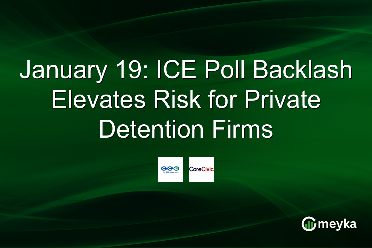 January 19: ICE Poll Backlash Elevates Risk for Private Detention Firms