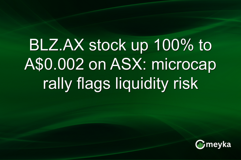 BLZ.AX stock up 100% to A$0.002 on ASX: microcap rally flags liquidity risk