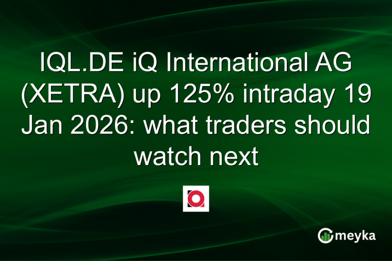 IQL.DE iQ International AG (XETRA) up 125% intraday 19 Jan 2026: what traders should watch next
