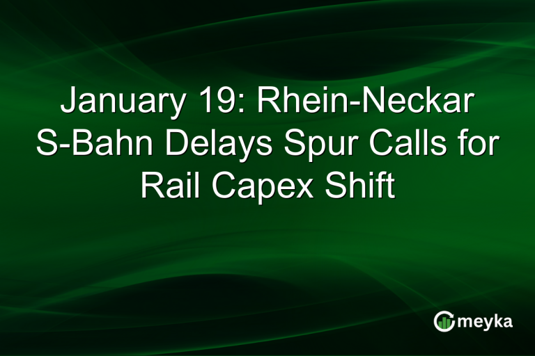 January 19: Rhein-Neckar S-Bahn Delays Spur Calls for Rail Capex Shift