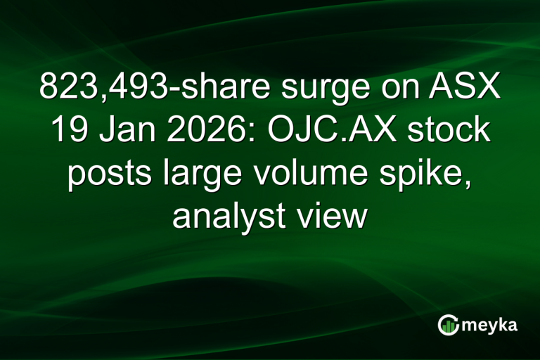 823,493-share surge on ASX 19 Jan 2026: OJC.AX stock posts large volume spike, analyst view