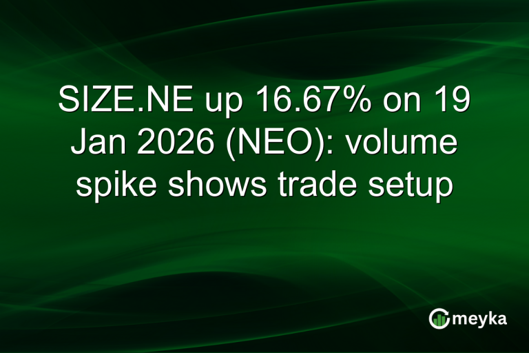 SIZE.NE up 16.67% on 19 Jan 2026 (NEO): volume spike shows trade setup
