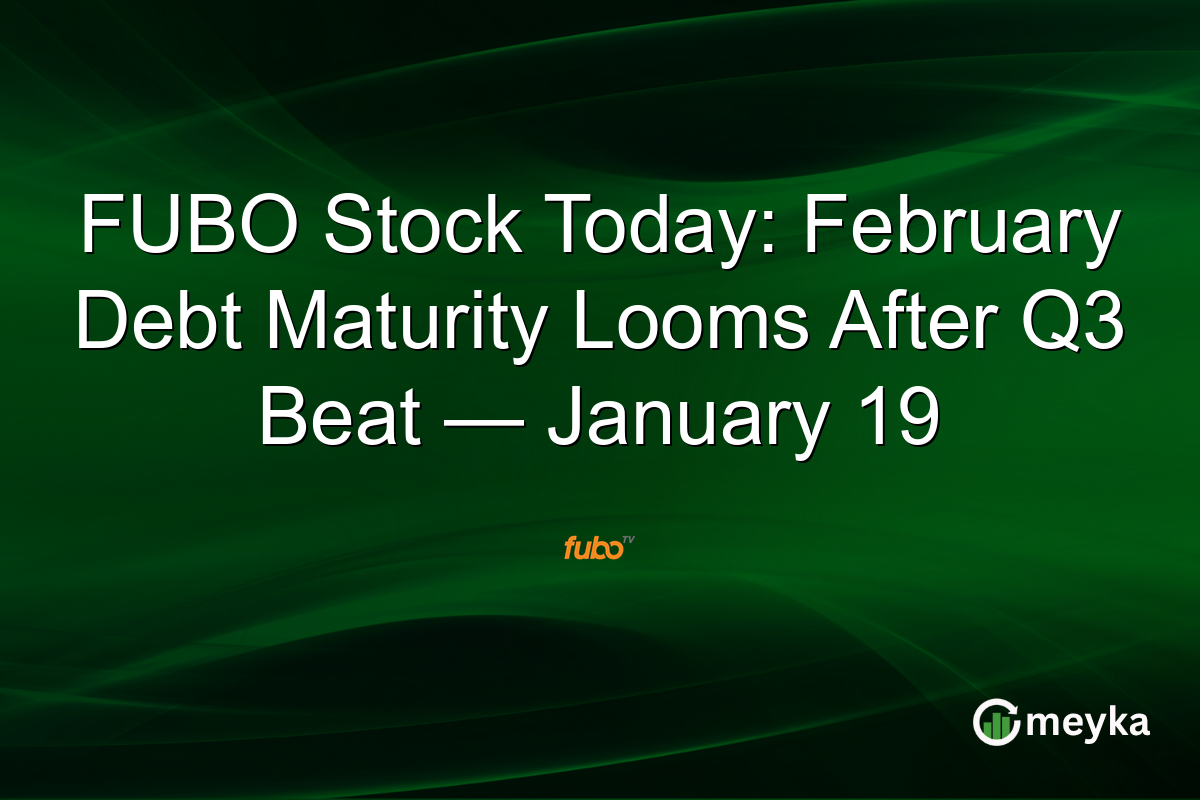 FUBO Stock Today: February Debt Maturity Looms After Q3 Beat — January 19