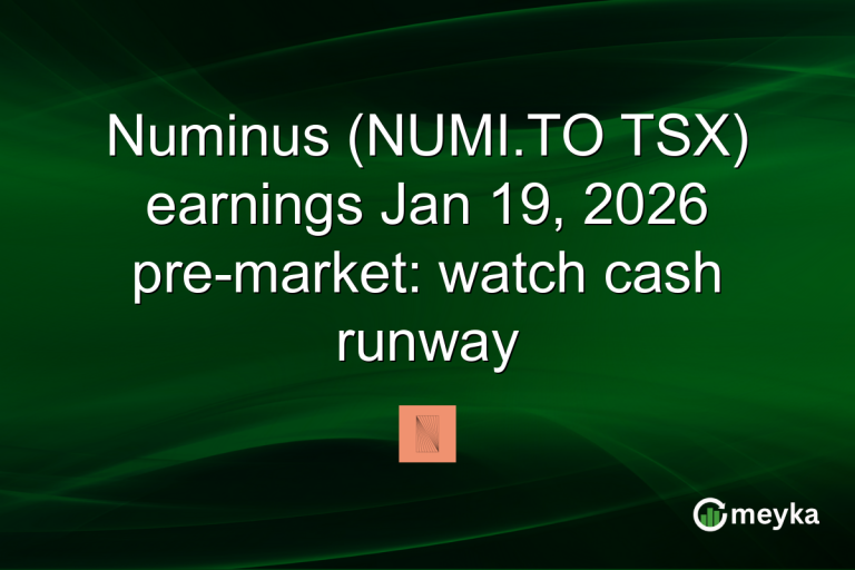 Numinus (NUMI.TO TSX) earnings Jan 19, 2026 pre-market: watch cash runway