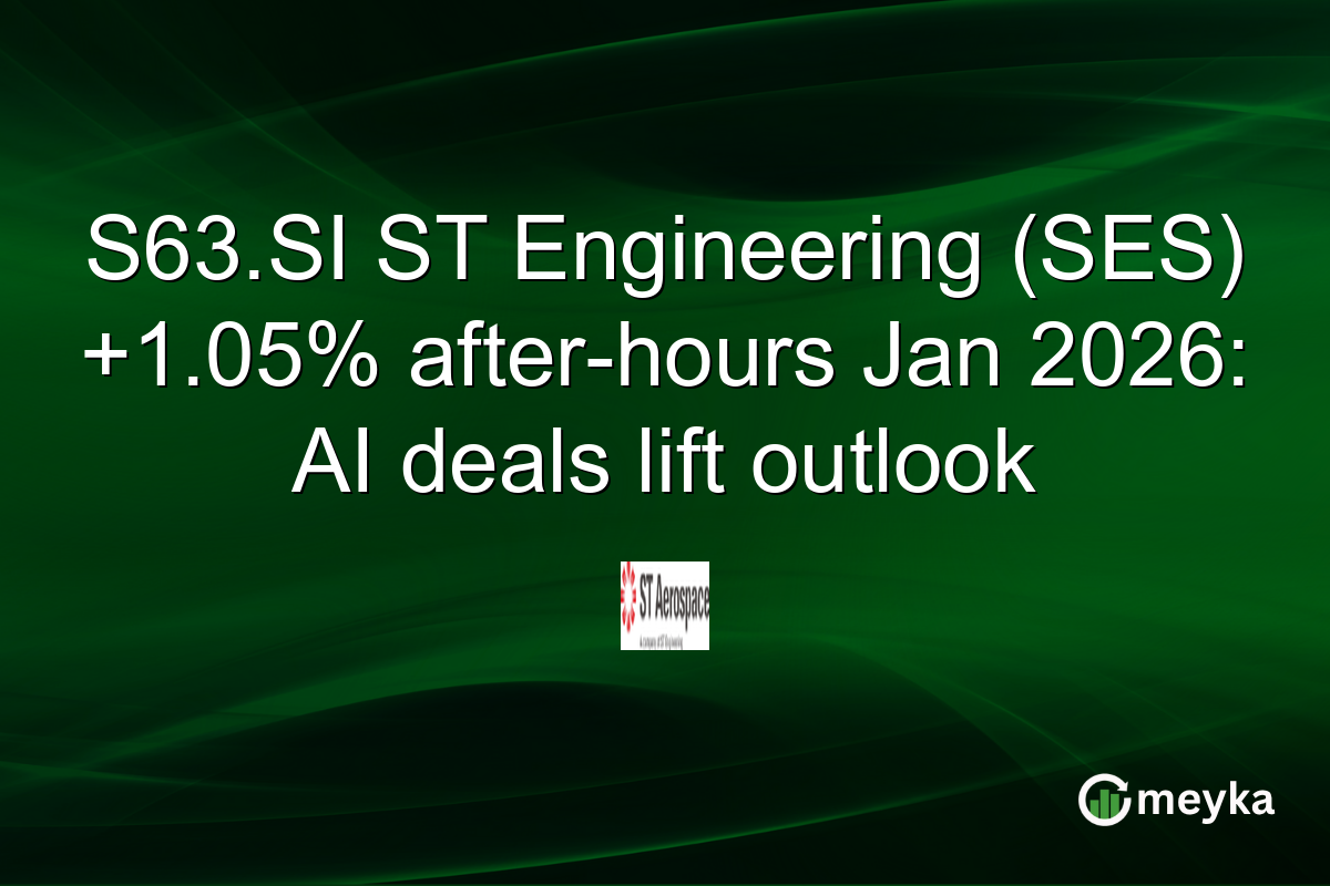 S63.SI ST Engineering (SES) +1.05% after-hours Jan 2026: AI deals lift outlook